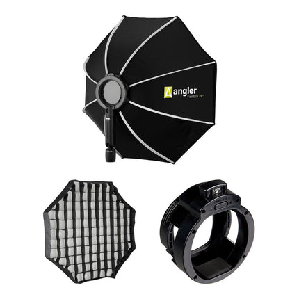 Angler FastBox 28" Softbox Octagonal con Adaptador 40° y Rejilla de Tela