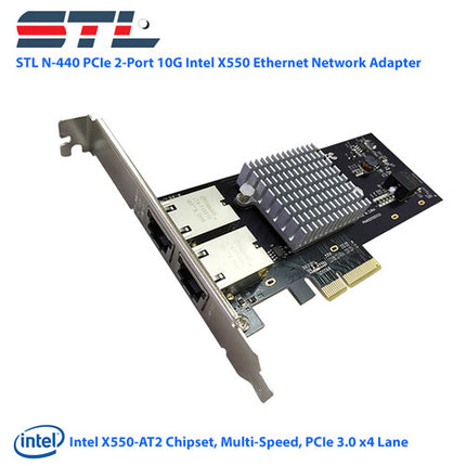 STL N-440 Adaptador de Red PCIe 2 Puertos 10G con Bracket Low-Profile