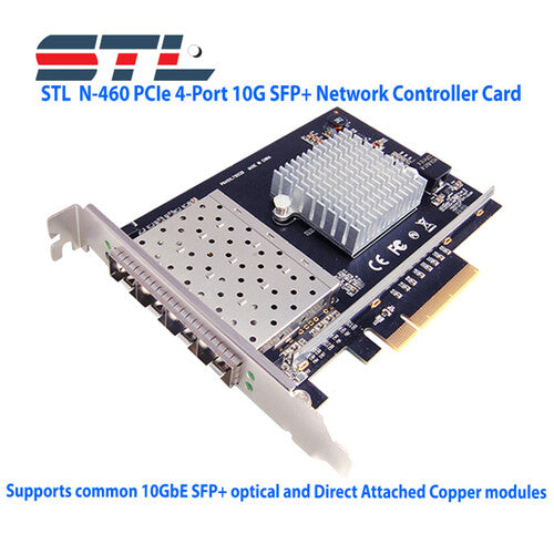 STL N-460 Tarjeta de Red PCIe 4 Puertos 10G SFP+ con Intel XL710