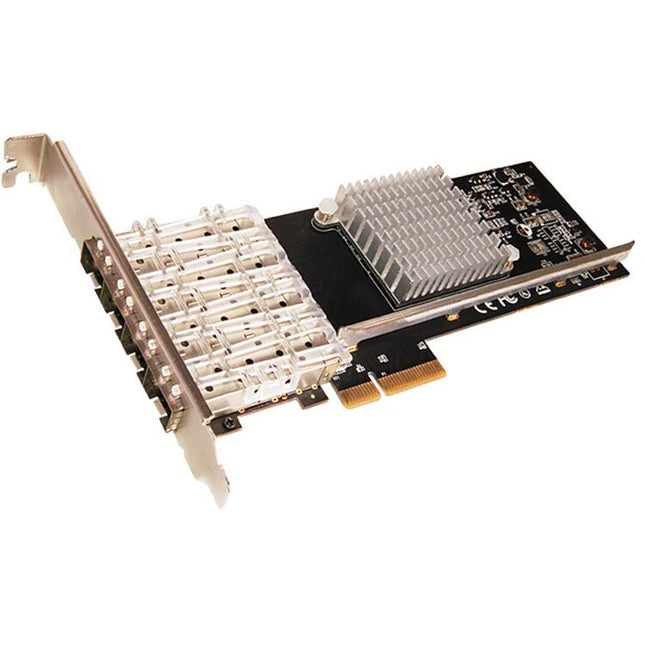 STL N-630 Adaptador de Red PCIe 4 Puertos Gigabit SFP con Bracket Bajo Perfil