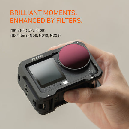 Tilta Kit de Filtros para DJI Osmo Action 6 ND8 ND16 ND32 y CPL con Estuche