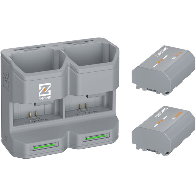 ZGCINE Estuche de Carga Portátil con 2 Baterías NP-FZ100 2600mAh Gris