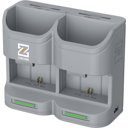 ZGCINE Estuche de Carga de Viaje Kit con 2 Baterías LP-E6P 2600mAh para Canon EOS R5 Mark II y R6 Mark III Gris