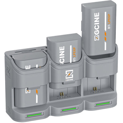 ZGCINE Kit de Carga Portátil con 3 Baterías LP-E6P 2600mAh para Canon EOS R5 Mark II y R6 Mark III Gris