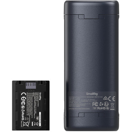 SmallRig Kit de Baterías NP-FZ100 con 2 Unidades y Estuche Cargador portátil 2 bahías USB-C