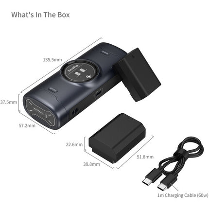SmallRig Kit de Baterías NP-FZ100 con 2 Unidades y Estuche Cargador portátil 2 bahías USB-C