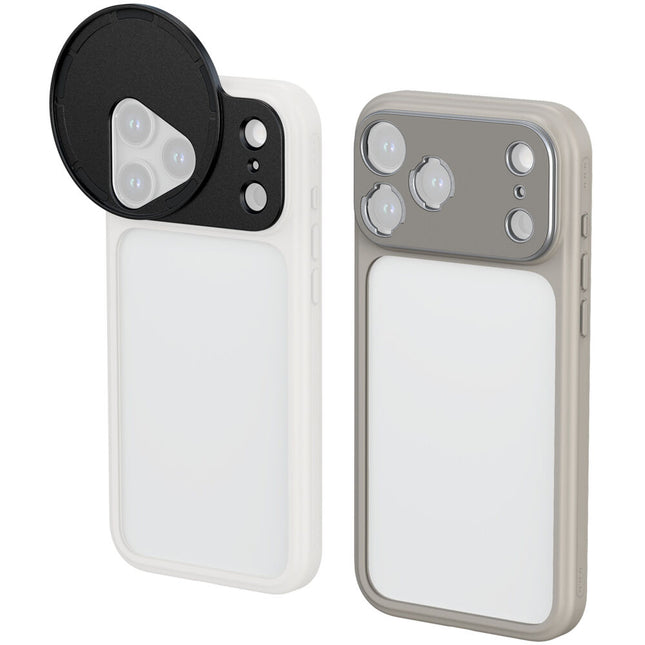 SmallRig Funda Bumper Fotografía para iPhone 17 Pro Max Gris con Adaptador T-Mount y Filtro 67mm