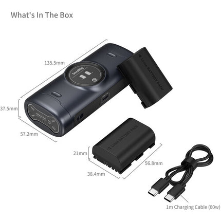 SmallRig LP-E6P Kit Baterías Dobles y Cargador USB-C Portátil