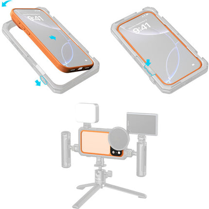 SmallRig Funda Bumper Fotografía para iPhone 17 Pro Naranja con Adaptadores 67mm