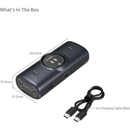 SmallRig NP-FZ100 Cargador portátil 2 bahías con indicador USB-C
