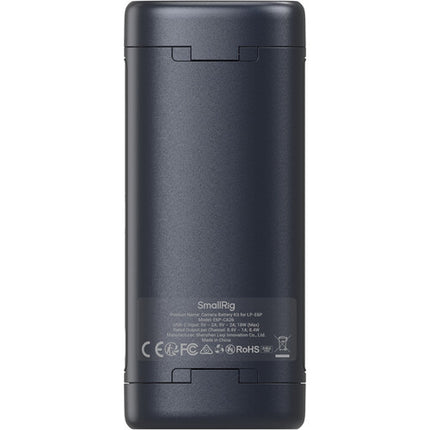 SmallRig LP-E6P Estuche Cargador Portátil 2 Bahías para Baterías Canon USB-C