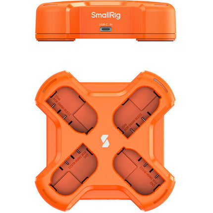 SmallRig DMW-BLK22 Cargador de batería para cámara 4 canales 65W USB-C