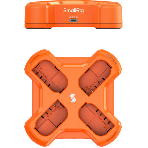 SmallRig DMW-BLK22 Cargador de batería para cámara 4 canales 65W USB-C