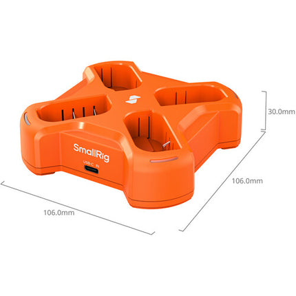 SmallRig DMW-BLK22 Cargador de batería para cámara 4 canales 65W USB-C