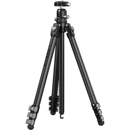 SmallRig 5866 Trípode Fotográfico Portátil Fibra Carbono 62.2" 33 lb con Soporte para Teléfono y Bolsa