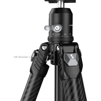 SmallRig 5866 Trípode Fotográfico Portátil Fibra Carbono 62.2" 33 lb con Soporte para Teléfono y Bolsa