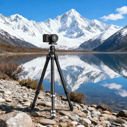 SmallRig 5866 Trípode Fotográfico Portátil Fibra Carbono 62.2" 33 lb con Soporte para Teléfono y Bolsa