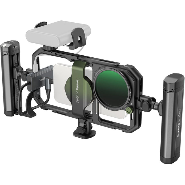 SmallRig x Brandon Li Kit de Vídeo Móvil para Teléfonos 2.2-3.3" con Filtros VND y Soporte Power Bank