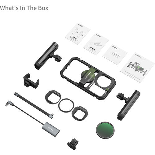 SmallRig x Brandon Li Kit de Vídeo Móvil para Teléfonos 2.2-3.3" con Filtros VND y Soporte Power Bank