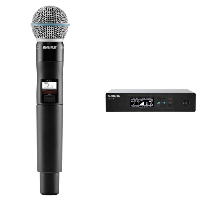 Shure QLXD24/B58 Micrófono Inalámbrico Digital Kit Beta 58A 330ft 9h batería