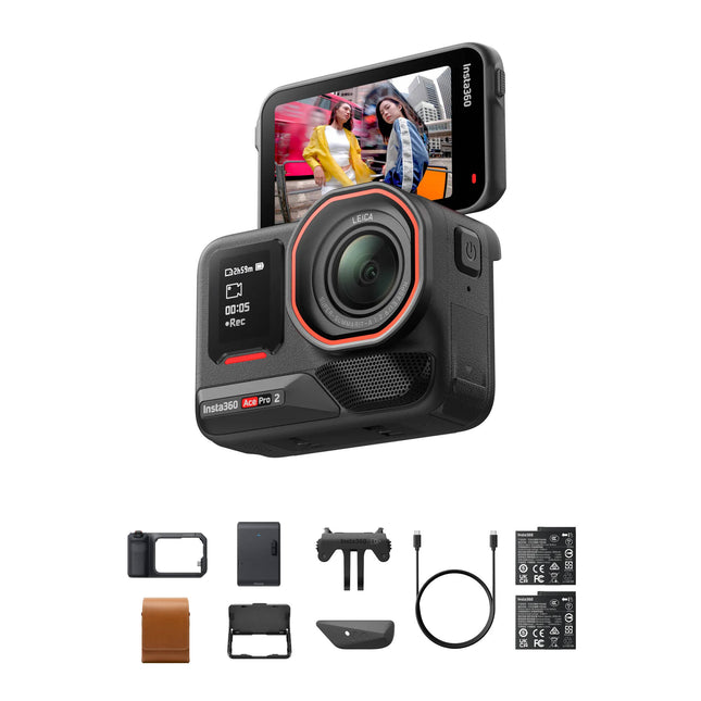 Insta360 Ace Pro 2 Cámara de Acción 8K30 Sensor 1/1.3" Flash Print Bundle
