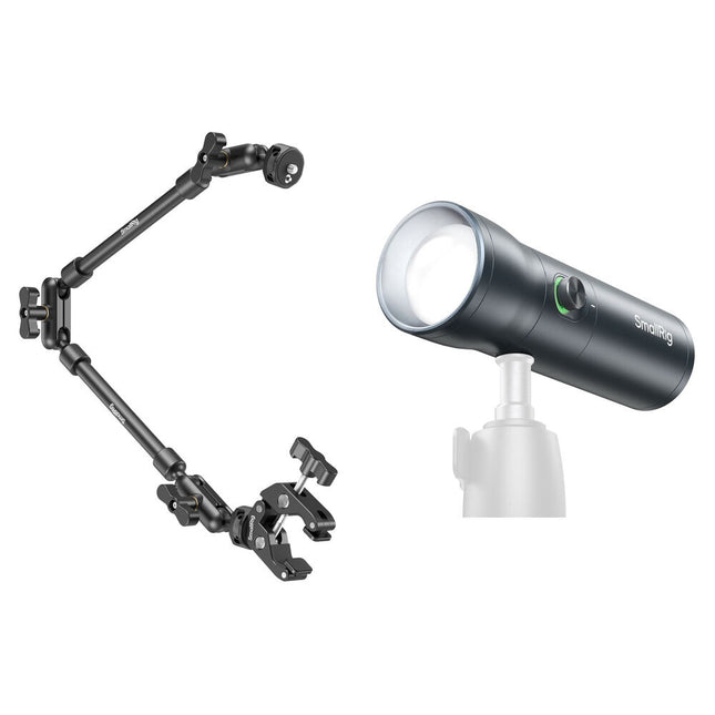 SmallRig RF 10C Luz LED portátil enfocable con brazo mágico y 20 filtros