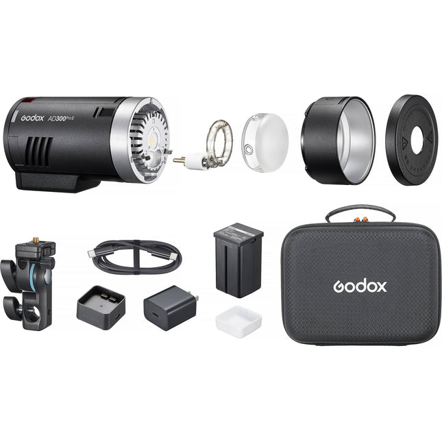 Godox AD300Pro II Flash Exterior 300Ws 1 8000s con Batería y Bolsa