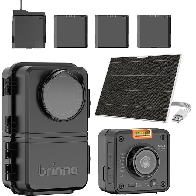Brinno BCC5000 Cámara Exterior Time-Lapse 4K 120° Kit Panel Solar y Batería