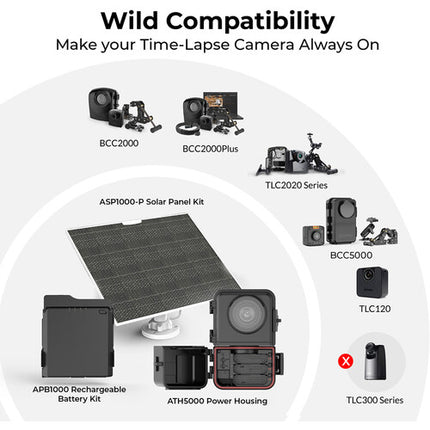 Brinno BCC5000 Cámara para Intervalos Exterior UHD 4K Ángulo 120° con Kit Batería APB1000