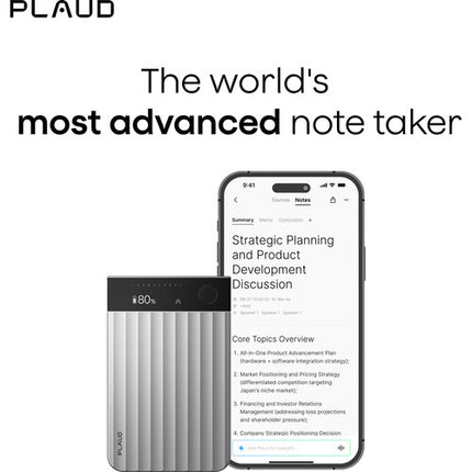 PLAUD AI Plaud Note Pro Transcriptor AI Plata 300 Min Mensuales 16.4 m Audio