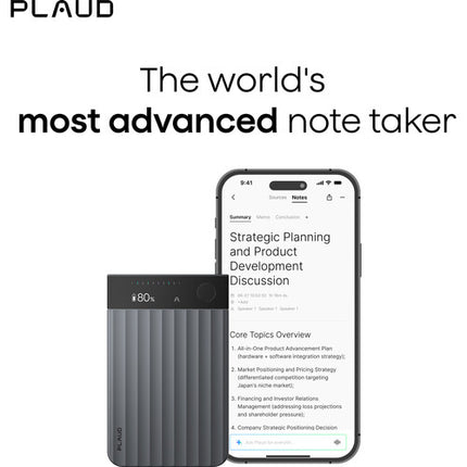 PLAUD AI Plaud Note Pro Transcriptor IA Negro 4 Micrófonos 300 Minutos