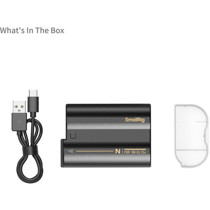 Batería SmallRig EN-EL15c USB-C 2600mAh Negra para cámaras Nikon