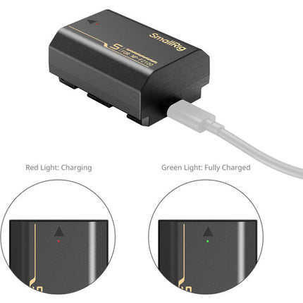 SmallRig NP-FZ100 Batería para cámara USB-C Pack de 2 piezas 5489
