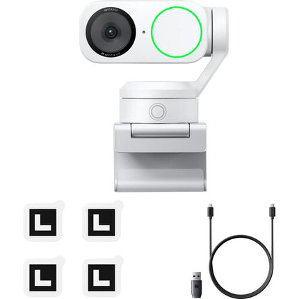 Insta360 Link 2 Webcam 4K UHD 30 fps con enfoque automático blanco ártico