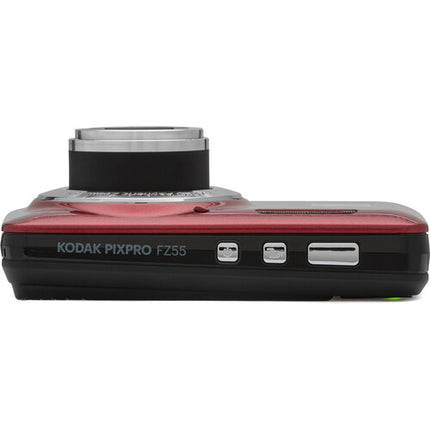 Kodak PIXPRO FZ55 Cámara Digital 16MP Zoom Óptico 5x Kit Completo Rojo
