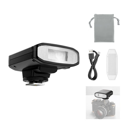 Neewer BASICS Z120 SE Flash Mini para Cámara con Batería USB-C y Difusor