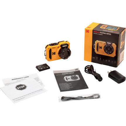 Kodak PIXPRO WPZ2 Cámara Digital Amarilla 16.35MP Zoom 4x Pantalla 2.7"