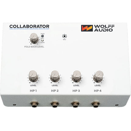 WOLFF AUDIO Collaborator Amplificador de Auriculares 4 Canales con Micrófono Integrado y Control Independiente