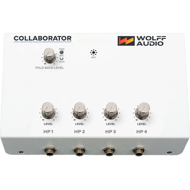 WOLFF AUDIO Collaborator Amplificador de Auriculares 4 Canales con Micrófono Integrado y Control Independiente