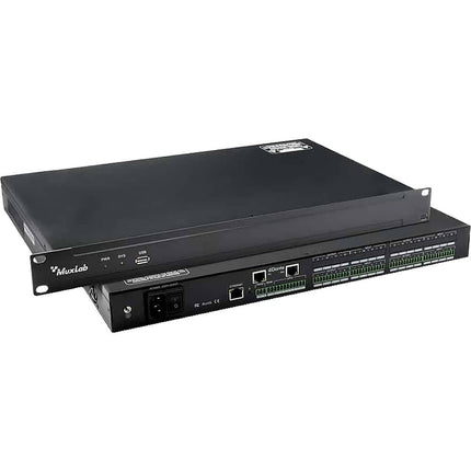 MuxLab Dante 8-Channel Audio DSP Procesador Audio 8 Canales Phantom 48V