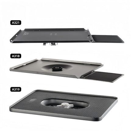 CineGearFactory Tethermate Bandeja para portátil con bandeja para ratón y bordes elevados de aluminio