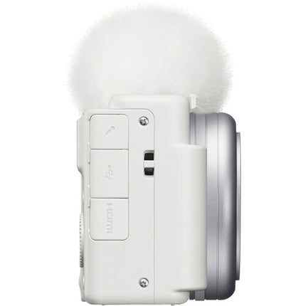 Sony ZV-1F Cámara Vlogging con Micrófono Shotgun y Grip Inalámbrico Blanco