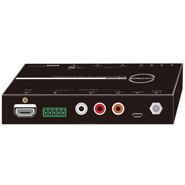 Alfatron 1x2 HDMI Splitter 8K60 con Downscaling y Audio De-Embedding 40 Gb/s HDCP 2.3