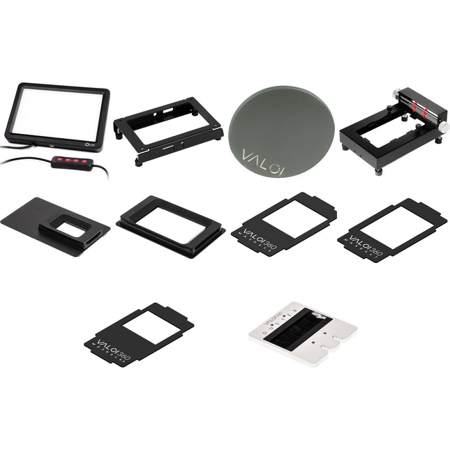 VALOI 360 Kit Profesional Escaneo Películas 35mm y 120 con Luz LED y Avance Manual