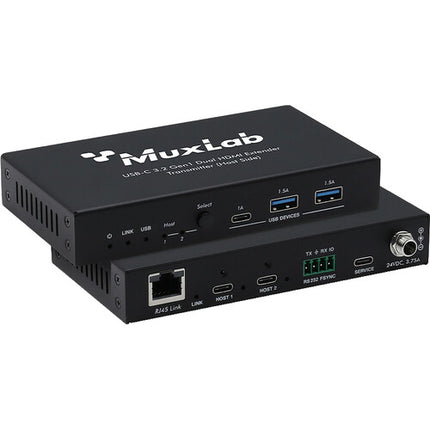 MuxLab USB-C 3.2 Gen 1 Kit Extensor Dual HDMI 328 pies 5 Gb/s