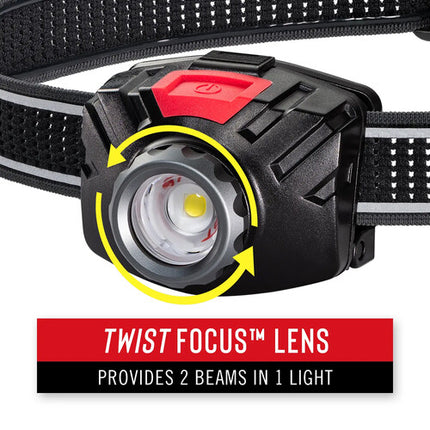 COAST FL70 Linterna Frontal LED Foco Ajustable 435 Lúmenes Baterías AAA