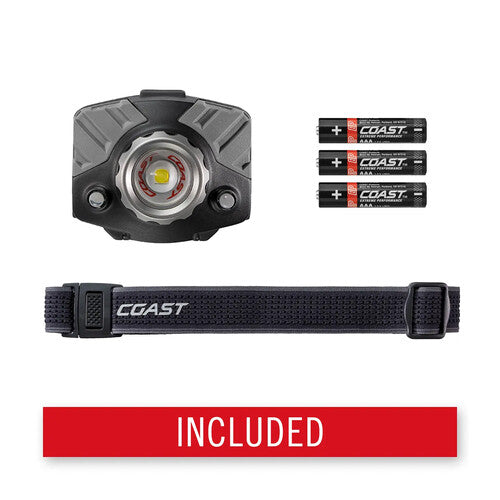 COAST FL78 Linterna Frontal LED Doble Color 435 Lúmenes IPX4 Resistente Agua