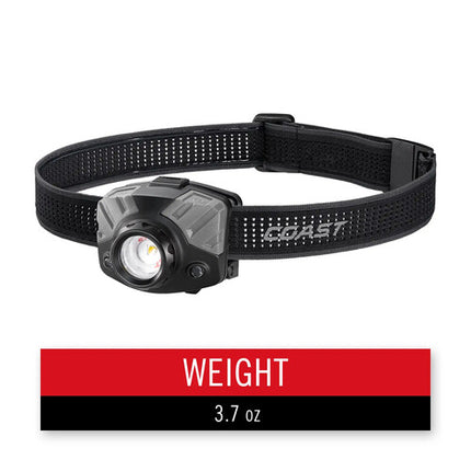 COAST FL78 Linterna Frontal LED Doble Color 435 Lúmenes IPX4 Resistente Agua