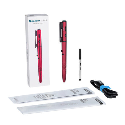 Olight O'Pen 3 Linterna Recargable con Luz Blanca y Roja y Láser Verde