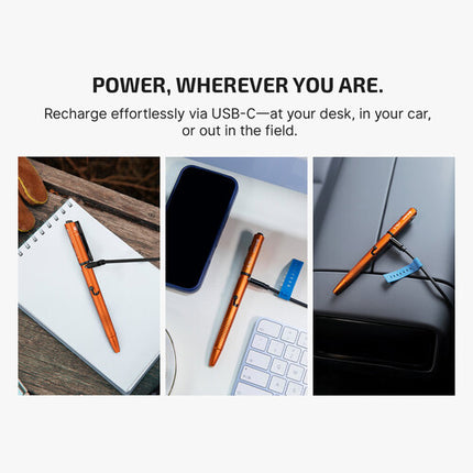 Olight O'Pen 3 Linterna Recargable con Luz Blanca Roja y Láser Verde